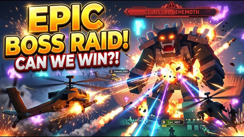 EPIC BOSS RAID! Can We Defeat the Colossal Behemoth?! | Zombie Air Force Roblox